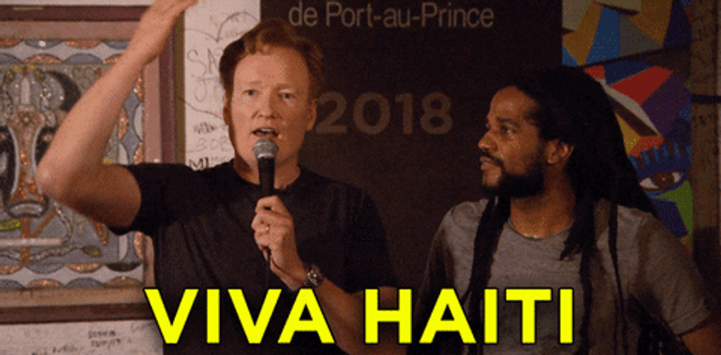 Viva Haiti Conan O'Brien GIF