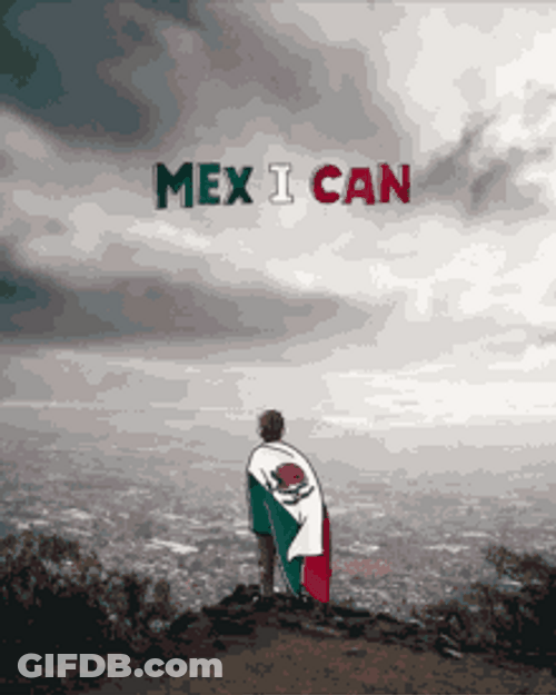 Viva Mexico Animated Man Flag Cape GIF