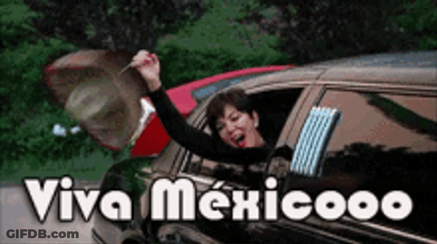 Viva Mexico Media Personality Kris Jenner Spinning Hat GIF