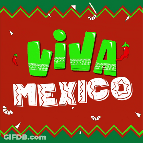 Viva Mexico Moving Animated Text GIF