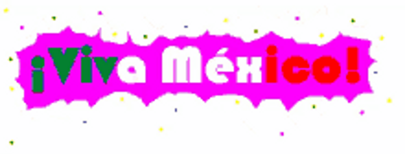 Viva Mexico Splashed Greeting Animation GIF