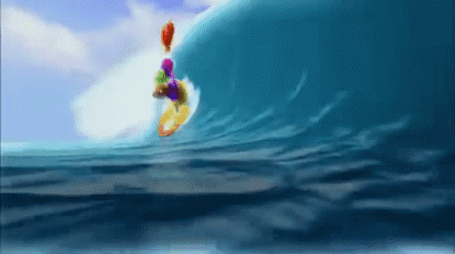 Viva Pinata Surfing Franklin Fizzlybear GIF