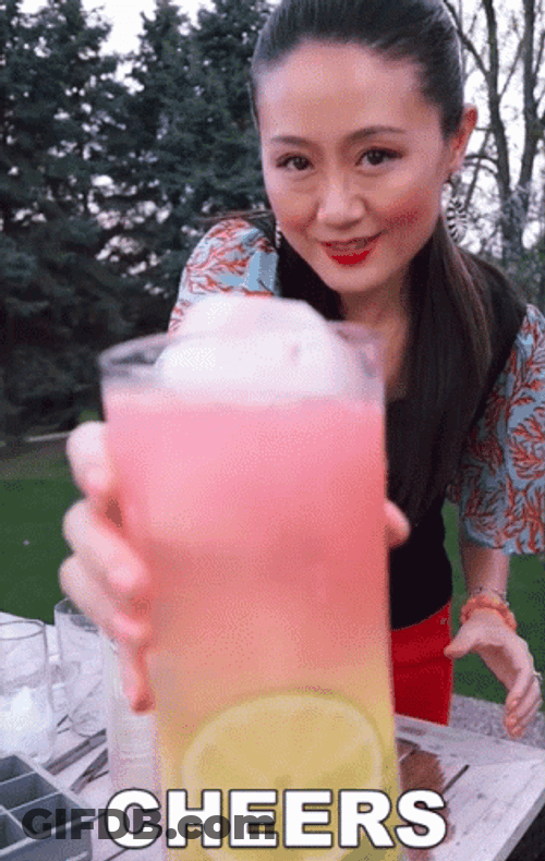 Vivian Aronson Juice Cheers GIF