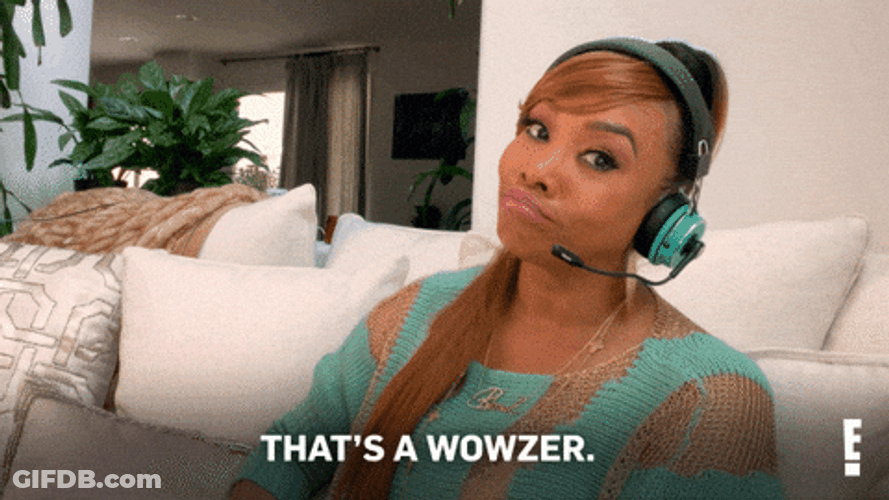Vivica A Fox Wearing Headphone Wowza Nodding GIF