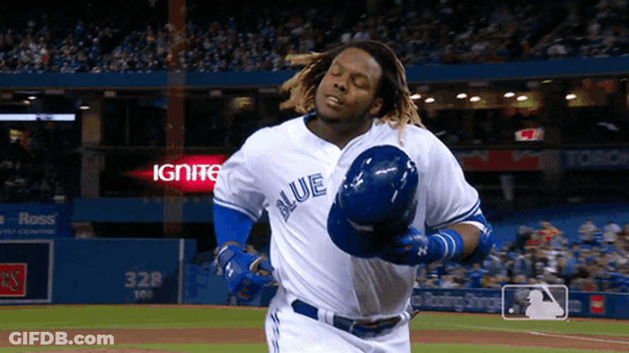 Vladimir Guerrero Jr. Retreat GIF