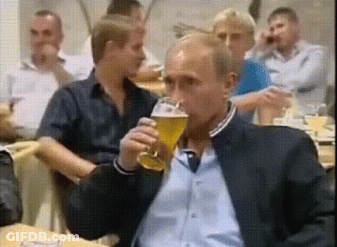Vladimir Putin Drinking Beer GIF