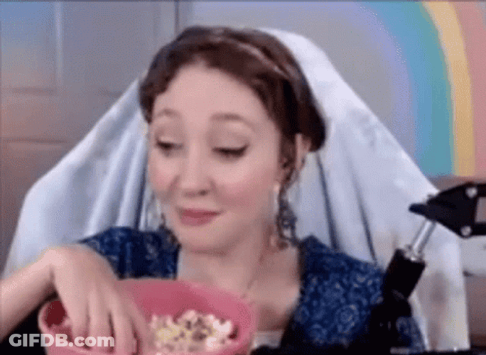 Vlogger Popcorn Eating GIF