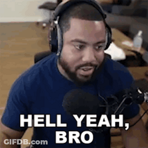 Vlogger Reacting Hell Yeah Brother GIF