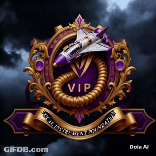 Vocal Instrument Foundation Logo With Rocket GIF