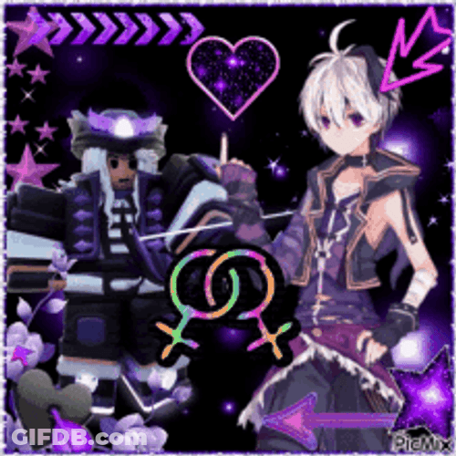Vocaloid Male V Flower Violet GIF