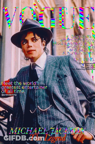 Vogue Magazine Cover Featuring Michael Jackson GIF