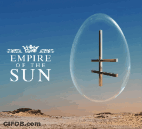 Voice Empire Poster With Microphone And Cartoon Characters GIF