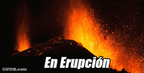 Volcán En Erupción GIF