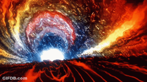 Volcano Emitting Bright Light GIF