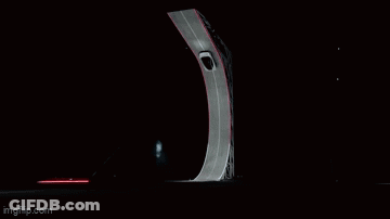 Volcano Erupting Smoke At Night GIF
