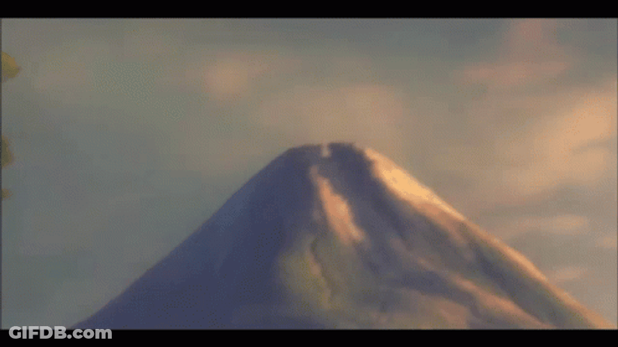 Volcano Eruption Animation Reenactment GIF