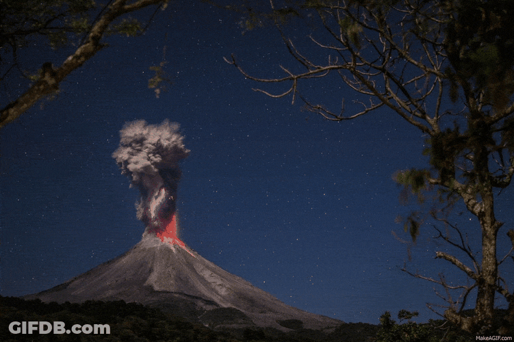 Volcano Eruption Ash Smoke GIF
