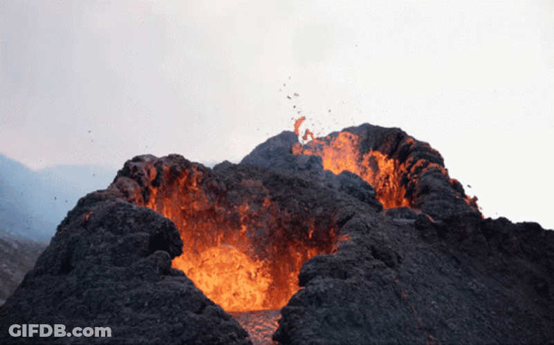 Volcano Eruption Fagradalsfjall Lava Bubbling GIF
