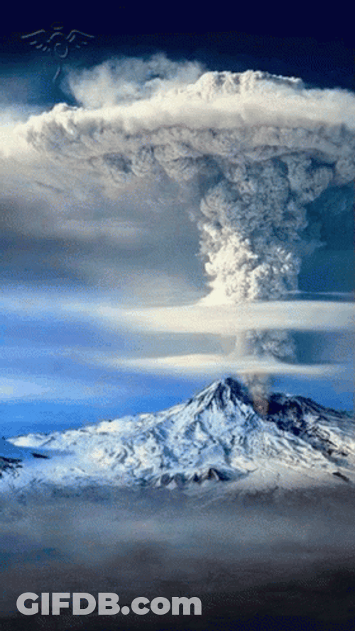 Volcano Eruption Mount Ararat GIF