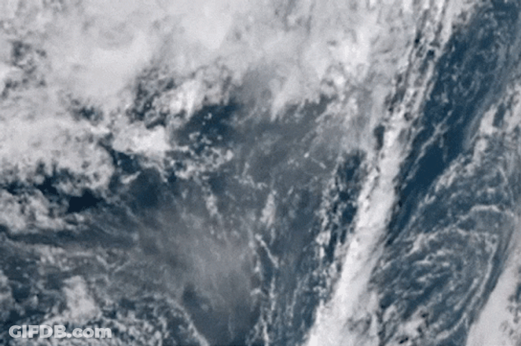 Volcano Eruption Seen From Space GIF