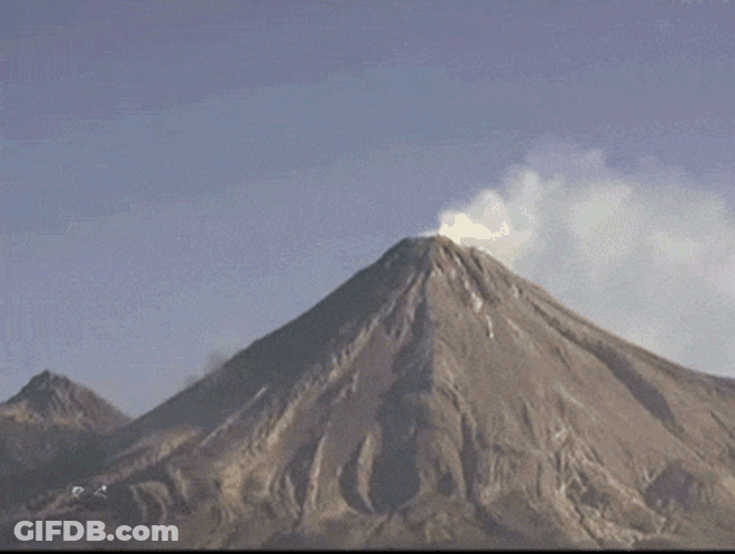 Volcano Eruption Smoke Ash GIF