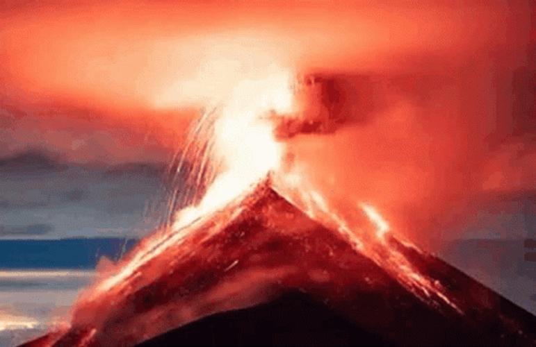 Volcano Eruption Volcán De Fuego Guatemala GIF