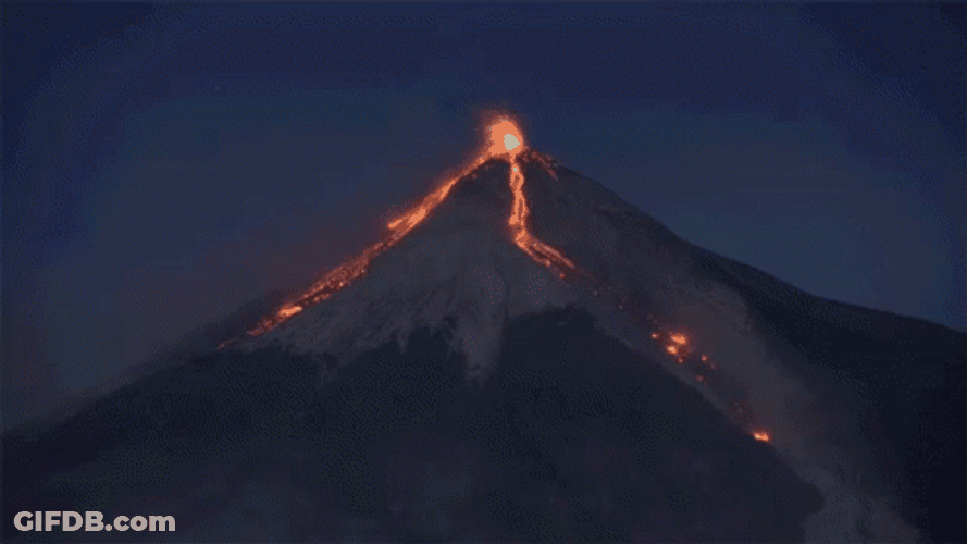 Volcano Eruption Volcán De Fuego Guatemala GIF