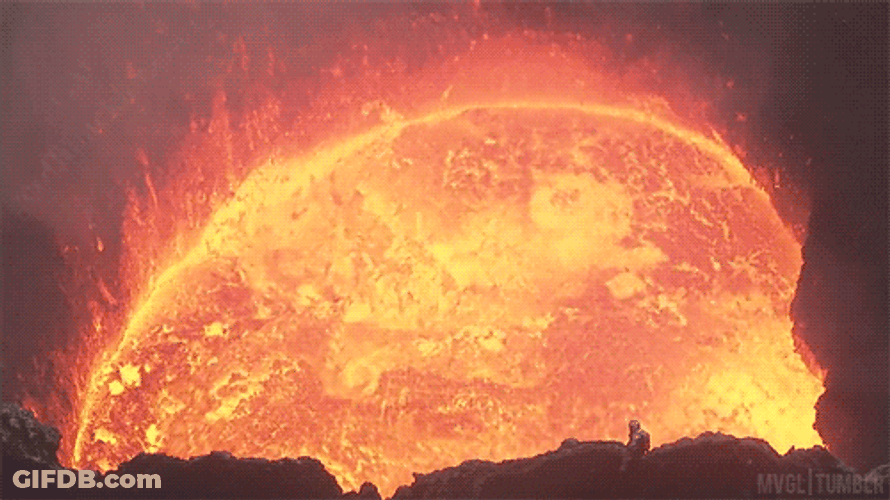 Volcano Lava Boiling GIF