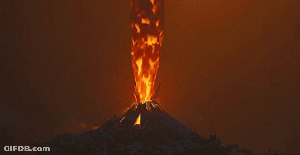 Volcano Lava Eruption GIF