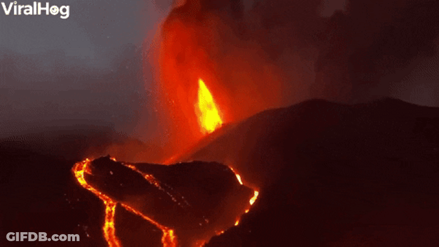 Volcano Lava Fire GIF