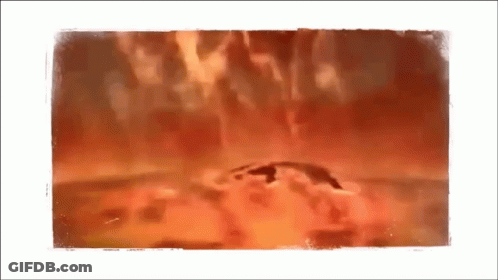 Volcano With White Frame GIF
