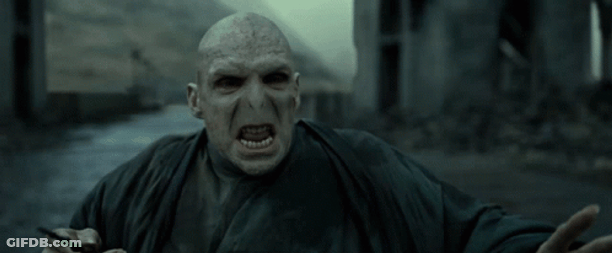 Voldemort And Harry Potter Fighting GIF
