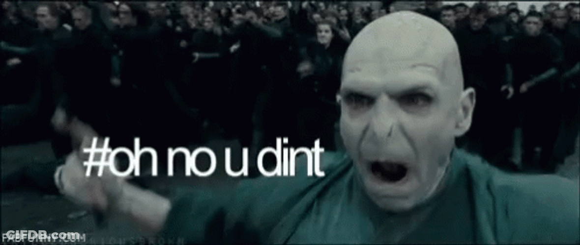 Voldemort Shaking His Head GIF