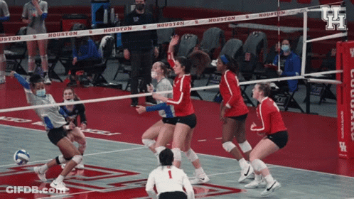 Volleyball Game On Houston Court GIF