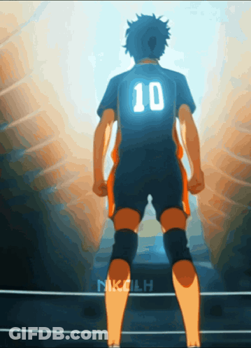 Volleyball Player With Number 10 On Jersey GIF