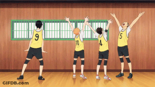 Volleyball Players Arms In The Air GIF
