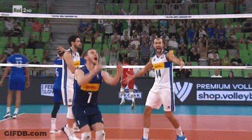 Volleyball Players Celebrating With Premium Voll Shop.Volleyb Ad GIF