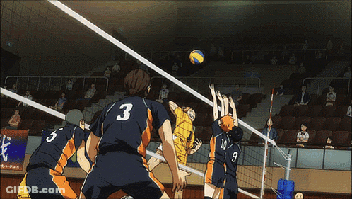 Volleyball Players With Number 8 Jersey GIF