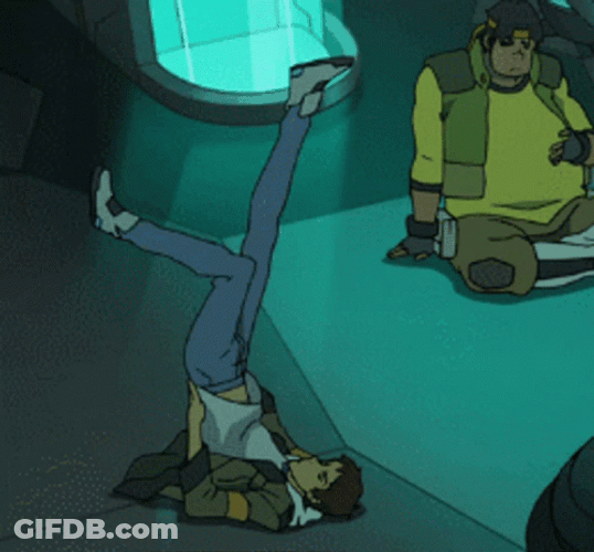 Voltron Exercise Leg Anime GIF