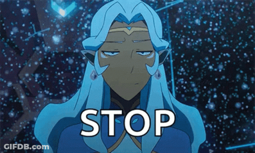 Voltron Princess Allura Stop GIF