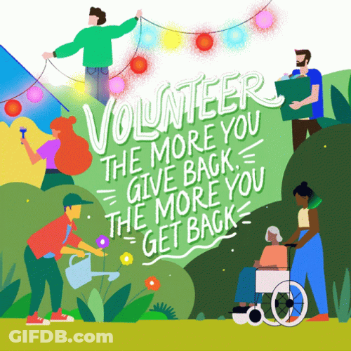 Volunteer Give Back Get Back GIF