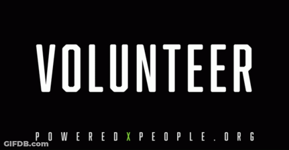 Volunteer Power People Org Glowing Text GIF
