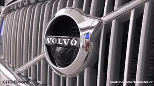 Volvo Logo On Car Grille GIF