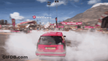 Volvo Police Car Driving Through Snow YM25C08 GIF