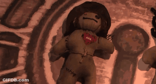 Voodoo Doll With Ava On Chest GIF