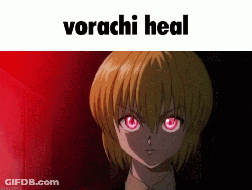 Vorachi Heal With Yellow-Haired Anime GIF