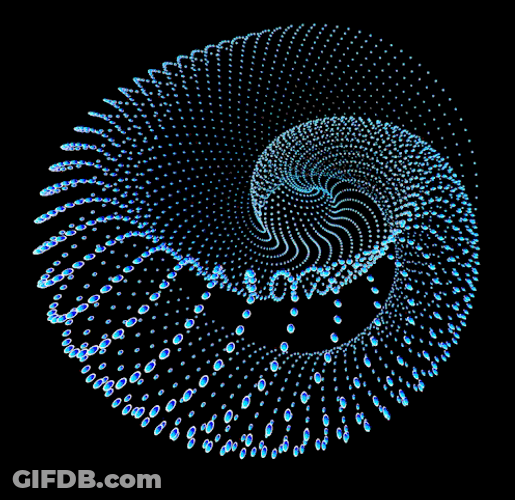 Vortex Blue Clock Spiral Loop GIF