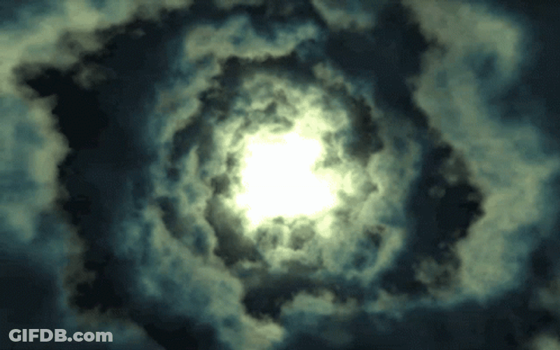 Vortex Occuring In The Clouds GIF