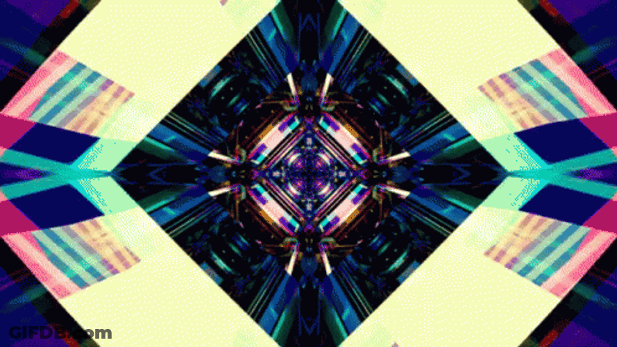 Vortex With Different Shiny Shapes GIF
