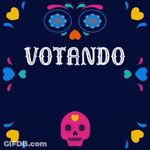 Votando Para Los Que No Pueden Sugar Skull Poster GIF